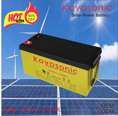 Batteria sigillata per pannelli solari a ciclo profondo senza manutenzione 12V 200ah VRLA AGM con 3 anni di garanzia e scheda di sicurezza